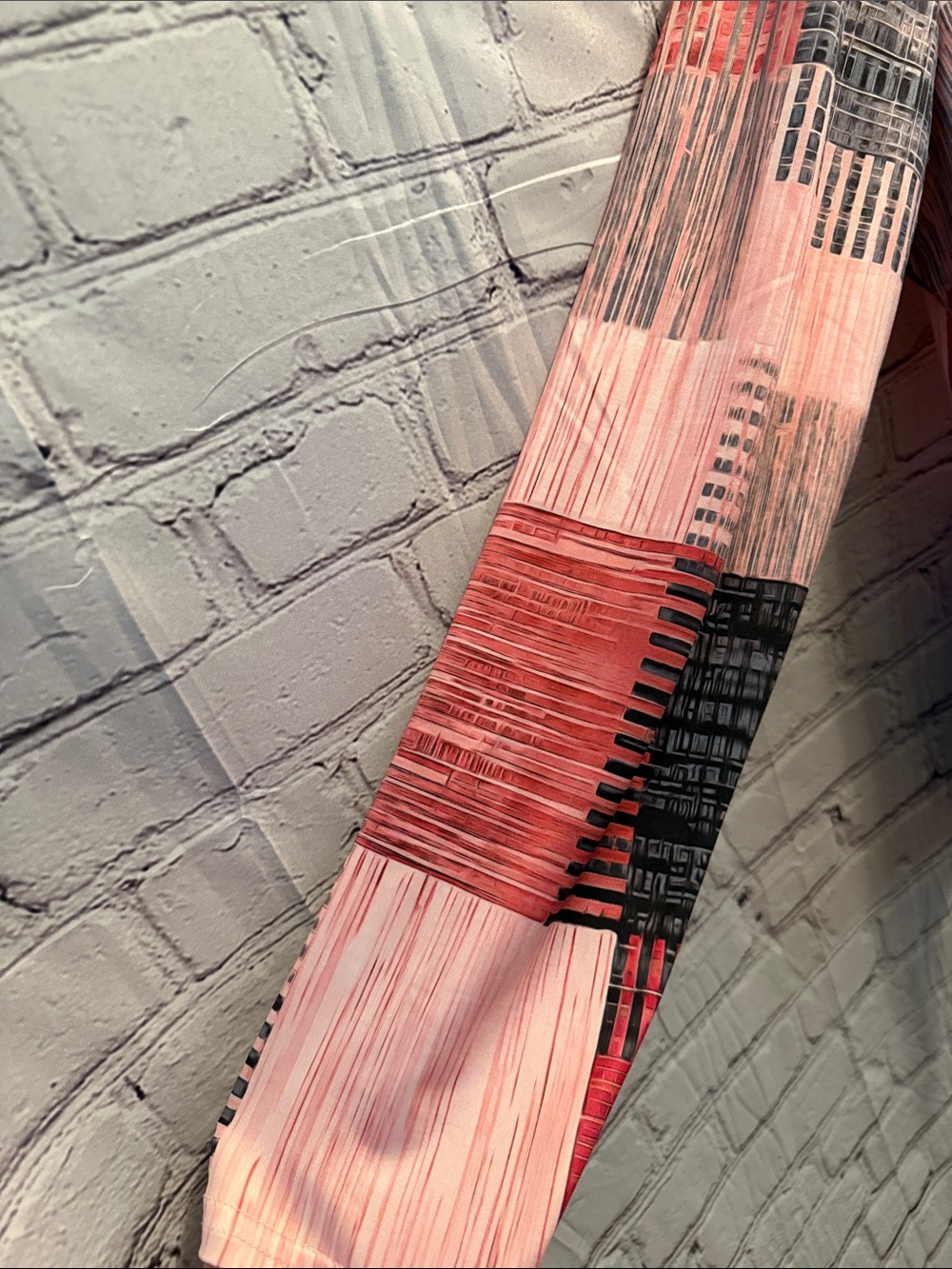Red, Pink, & Black Patchwork Stripe Long Sleeve Top - Picture 2 of 5